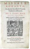 CATHOLIC LITURGY.  Missale Romanum.  1587